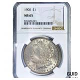 1900 Morgan Silver Dollar NGC MS65