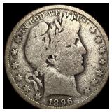 1896-O Silver Barber Half Dollar NICELY CIRCULATED