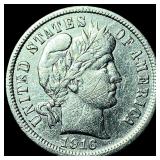 1916 Barber Dime CHOICE AU