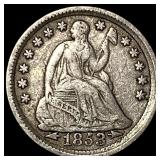 1853 Arrows Seated Liberty Half Dime NEARLY UNCIRC