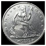1873 Arrows Seated Liberty Half Dollar CLOSELY UNC