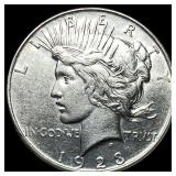 1923-D Silver Peace Dollar CHOICE AU