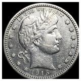 1915 Barber Silver Quarter CLOSELY  UNCIRCULATED