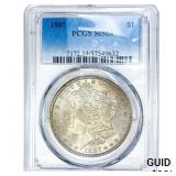 1887 Morgan Silver Dollar PCGS MS64