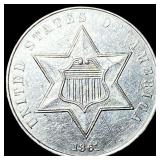 1861 Silver Three-Cent Piece UNCIRCULATED