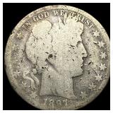 1897-O Silver Barber Half Dollar LIGHTLY  CIRCULA