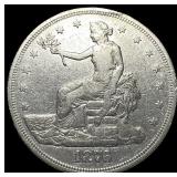 1876-S Silver Trade Dollar NEARLY UNCIRCULATED