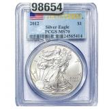2012 Silver Eagle PCGS MS70