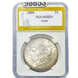 1886 Morgan Silver Dollar PGA MS63+