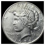 1924-S Peace Silver Dollar CLOSELY  UNCIRCULATED