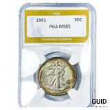 1941 Walking Liberty Half Dollar PGA MS65