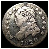 1820 Capped Bust Dime NEARLY UNCIRCULATED