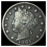 1885 Liberty Head Nickel LIGHTLY CIRCULATED