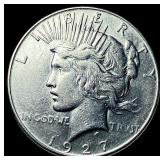 1927 Silver Peace Dollar CLOSELY UNCIRCULATED