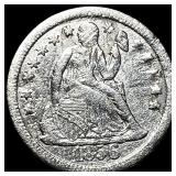 1856 Seated Liberty Dime (Love Token) NICELY CIRCU