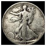 1923-S Silver Walking Liberty Half Dollar NEARLY U