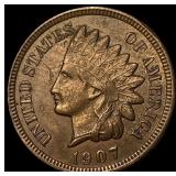 1907 Indian Head Cent NEARLY UNCIRCULATED