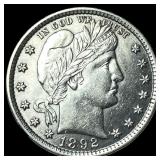 1892 Silver Barber Quarter UNCIRCULATED