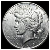 1928-S Silver Peace Dollar CHOICE AU