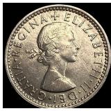 1958 Great Britain Copper Niceklo 6 Pence