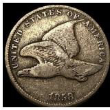 1858 Copper-Nickel Flying Eagle Cent ABOUT UNCIRCU