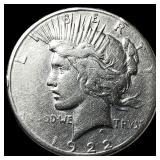 1922 Silver Peace Dollar NEARLY UNCIRCULATED