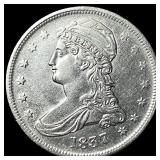 1837 Capped Bust Half Dollar ABOUT  UNCIRCULATED