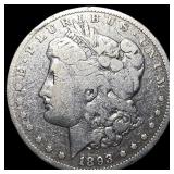 1893-CC Silver Morgan Dollar LIGHTLY CIRCULATED