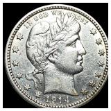 1914-D Silver Barber Quarter UNCIRCULATED