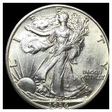 1936-S Silver Walking Liberty Half Dollar  UNCIRC