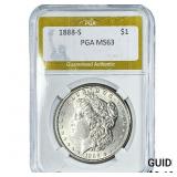 1888-S Morgan Silver Dollar PGA MS63
