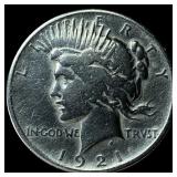 1921 Silver Peace Dollar NEARLY UNCIRCULATED