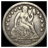 1853-O Silver Seated Liberty Dime NEARLY  UNCIRCU