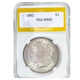 1882 Morgan Silver Dollar PGA MS65