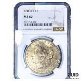 1883-O Morgan Silver Dollar NGC MS62