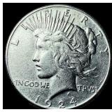 1924 Peace Silver Dollar CLOSELY UNCIRCULATED