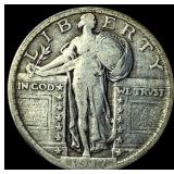1917 Type 1 Standing Liberty Quarter NEARLY UNCIRC