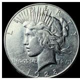 1928-S Silver Peace Dollar CLOSELY UNCIRCULATED