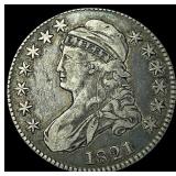 1821 Capped Bust Half Dollar NEARLY UNCIRCULATED