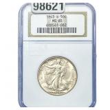 1943-S Walking Liberty Half Dollar NGC MS65