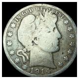 1914 Silver Barber Half Dollar NICELY  CIRCULATED