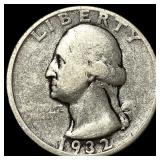 1932-D Silver Washington Quarter NEARLY UNCIRCULAT