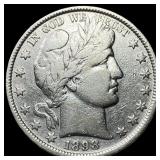 1898 Silver Barber Half Dollar CLOSELY  UNCIRCULA