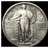 1917-S Silver Standing Liberty Quarter NEARLY UNCI
