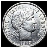 1898 Barber Dime NEARLY UNCIRCULATED