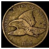 1858 Copper-Nickel Flying Eagle Cent CLOSELY UNCIR