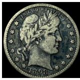 1898-O Silver Barber Quarter NEARLY UNCIRCULATED