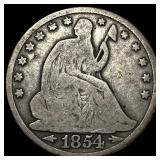 1854-O Silver Half Dollar LIGHTLY CIRCULATED