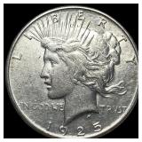 1925 Peace Silver Dollar CHOICE AU