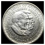 1951-D Silver Half Dollar Booker T. Washington/Car